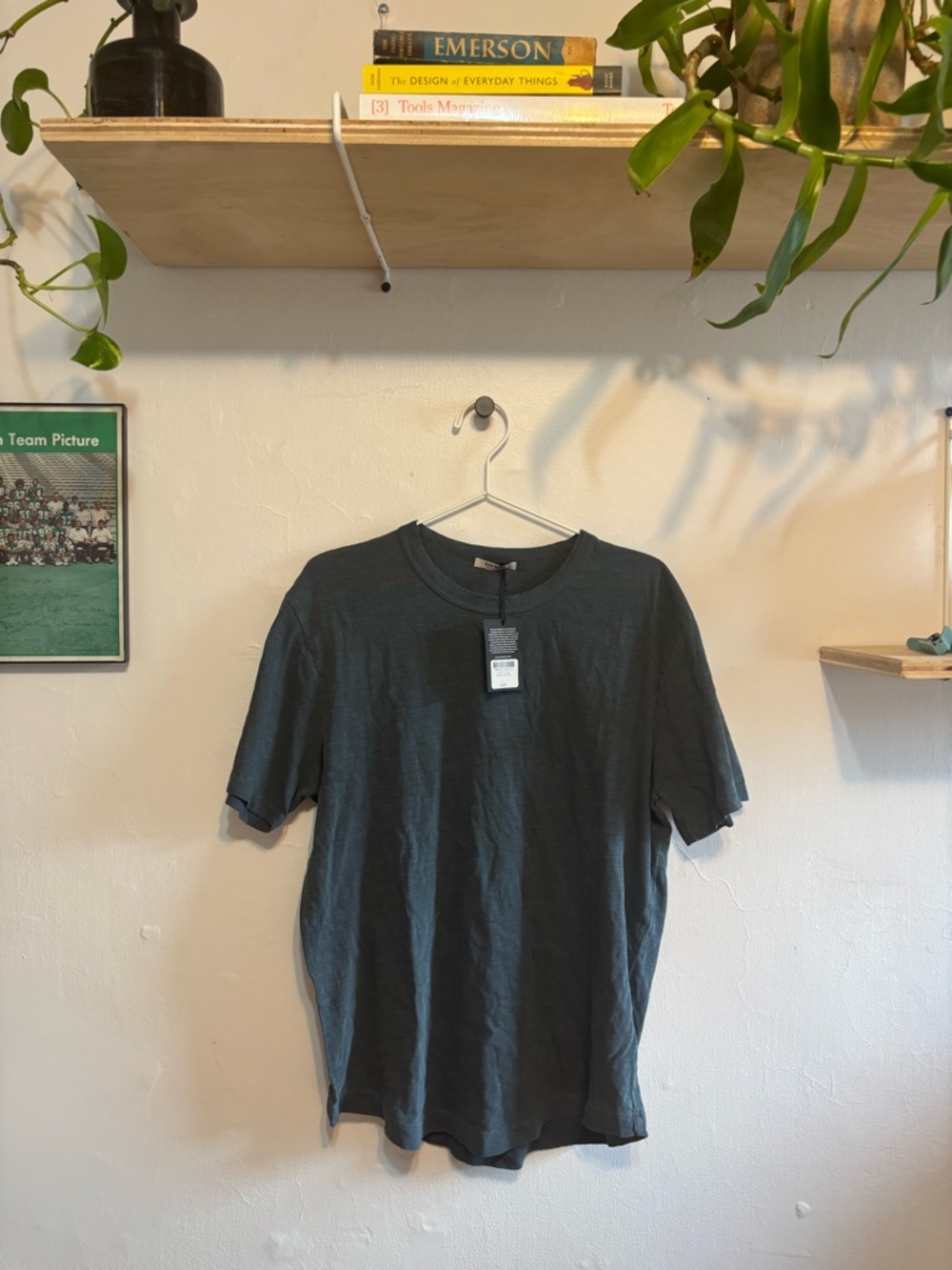 Buck Mason Dark Charcoal Crew Neck T-Shirt